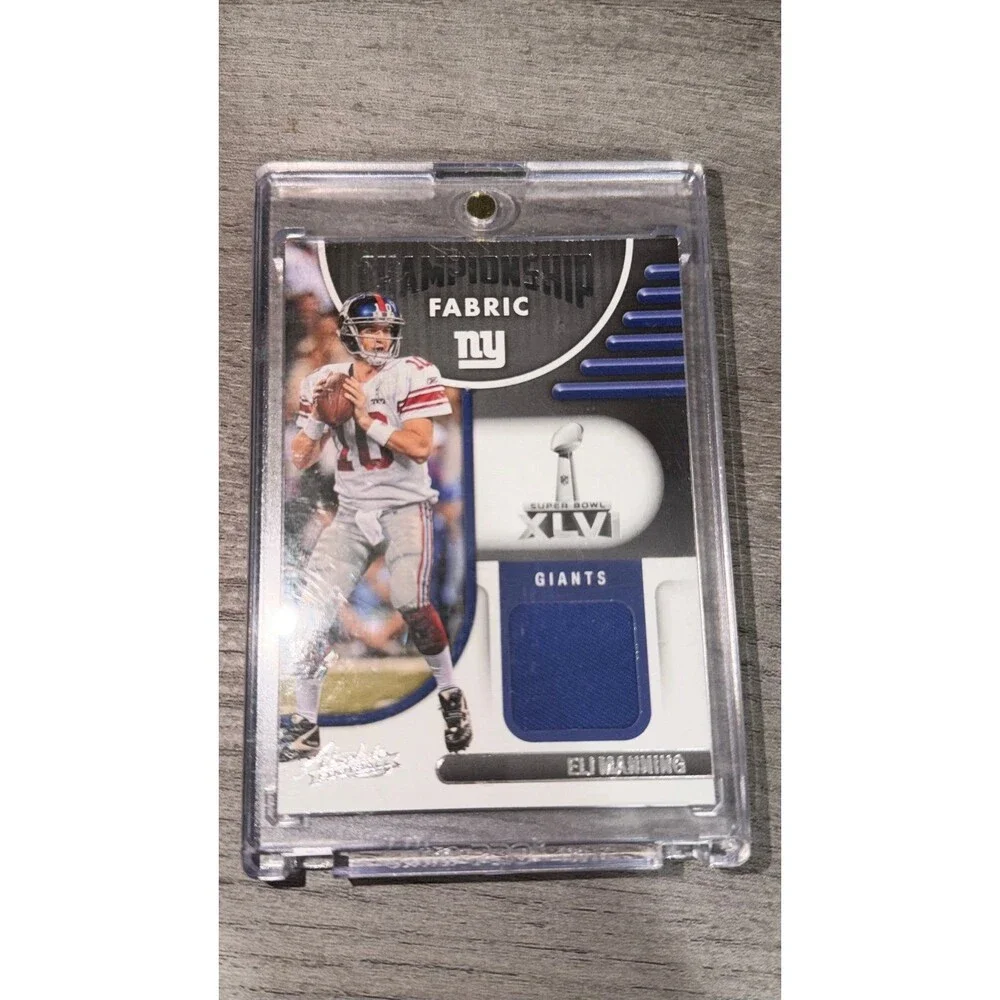 2022 Eli Manning Championship Fabric Panini Absolute Card